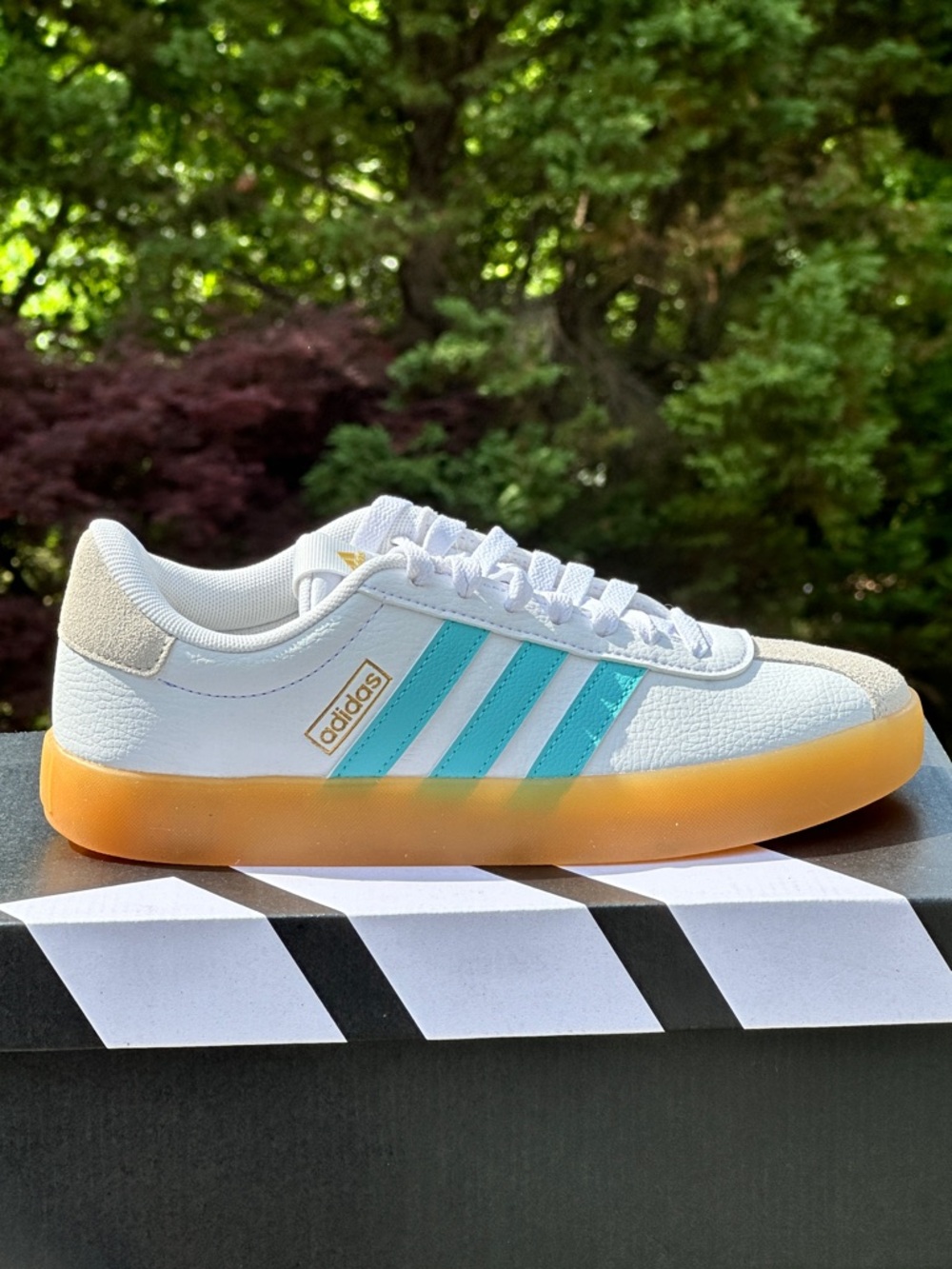Adidas VL Court 3.0 Low Casual Everyday Sneaker Womens 6.5 fits Youth GS 5Y NEW - Picture 2 of 13